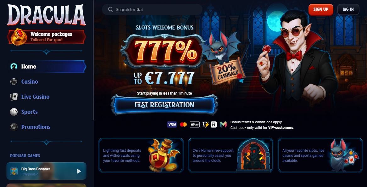 Dracula Casino Desktop screenshot